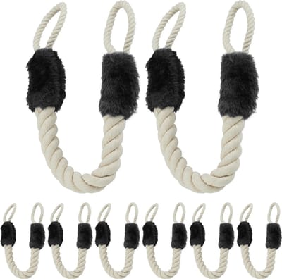 8x Deurstopper deurklink - klembescherming - set - deurstop touw - deurklem