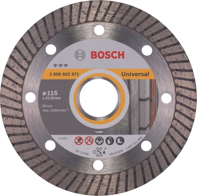 Bosch - Diamantdoorslijpschijf Best for Universal Turbo 115 x 22,23 x 2,2 x 12 mm