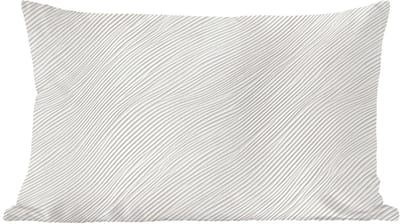 Sierkussens - Kussentjes Woonkamer - 60x40 cm - Golven - Ribbels - Wit