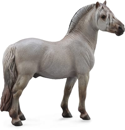 COLLECTA Figurine - Fjord Hengst Grijs - (Xl) - Paarden - Handgeschilderd - Miniatuur