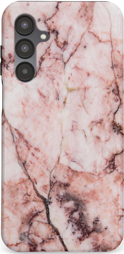 Casetastic hoesje geschikt voor Samsung Galaxy A16 - Dubbellaagse bescherming - Koraalrif Marmer - Fashion Case - Lichtroze Perzik