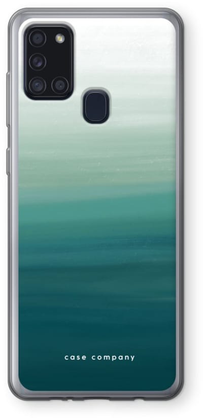 Case Company® - Hoesje geschikt voor Samsung Galaxy A21s hoesje - Ocean - Soft Cover Telefoonhoesje - Bescherming aan alle Kanten en Schermrand