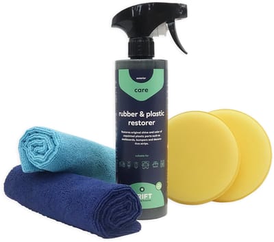 Plastic Restorer Kit – Kunststof Herstel Set voor Auto & Motor – Kunststof Zwart Maker / Trim Restorer – Herstelt Verweerd Kunststof en Rubber – DRIFT Detailing Supplies