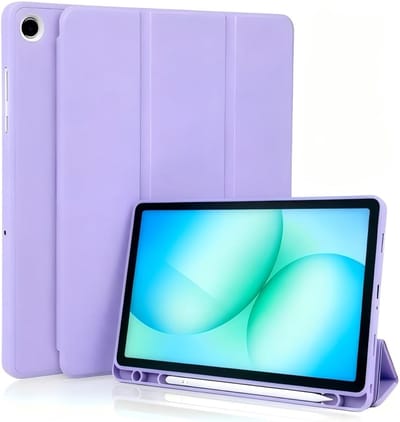 Casemania Hoes Geschikt voor Samsung Galaxy Tab A11 Plus (11 inch) - Paars - Tri Fold Tablet Case - Smart Cover