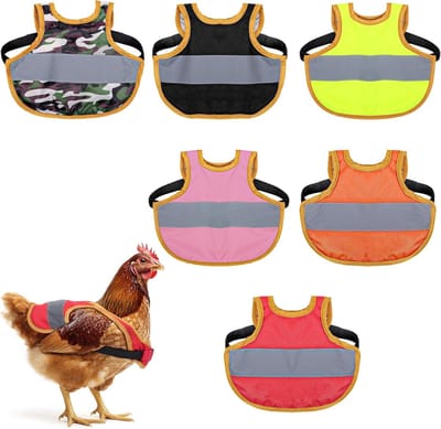 Allecto - Beschermend Kippenzadel - Veren beschermen - Kippen zadel voor pluimvee - Geschikt voor kip, gans en eend - Reflecterend kippenvest in maat XL - Duurzaam materiaal - Bescherming tegen weer en wind.