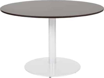Vergadertafel - Linesto 120 rond logan - wit frame