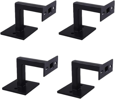 Zware Handrail Beugels voor Trapleuningen - Geschikt voor Hout en Metaal, 4 Stuks, 65mm x 64mm, Stevige Wandbeugels voor Trapleuningen