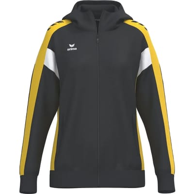 Erima Celebrate 125 Trainingsjack Met Capuchon Dames - Zwart / Geel | Maat: 40