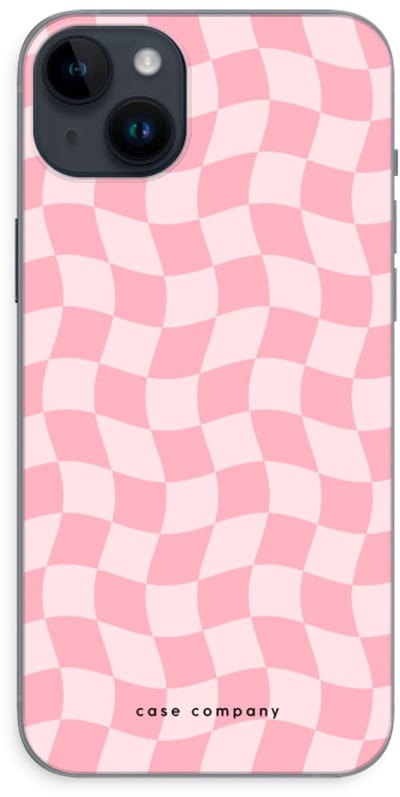 Case Company® - Hoesje geschikt voor iPhone 14 Plus hoesje - Grid Roos - Soft Cover Telefoonhoesje - Bescherming aan alle Kanten en Schermrand