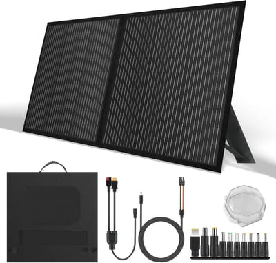 Draagbaar 100 Watt 12V opvouwbaar zonnepaneel met verstelbare standaards en waterdicht IP65-ontwerp