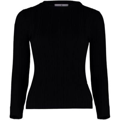 Hailys Shirt met lange mouwen - LS V TP LI44MERA - L tot XXL - voor Vrouwen - zwart
