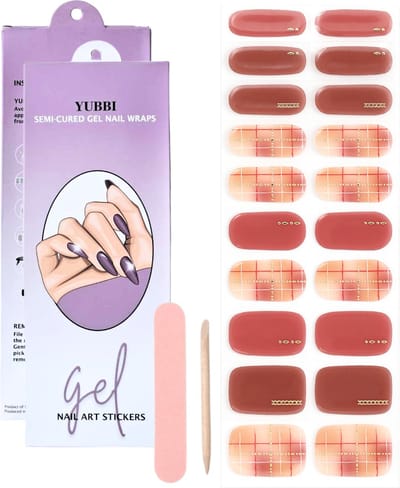 YUBBI Gellak Stickers - Gel Nail Wraps - Gelnagel Manicure - UV Nagelstickers - The Rose Lining