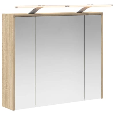 vidaXL - Badkamerspiegelkast - Sonoma - Eik - 73,5 - x - 16 - x - 62,5 - cm - Bewerkt - hout