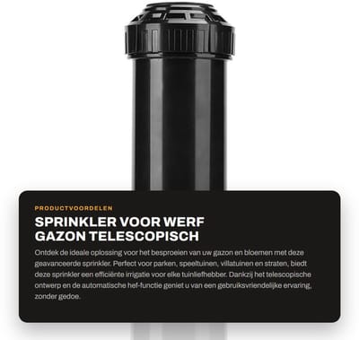 Dailygoods- Sprinklers Roterend Mondstuk - Tuin Irrigatie - Automatische Hef-functie - Bereik Stelschroef - Geschikt voor Gazons - Eenvoudige Bediening - Tuinsprinkler