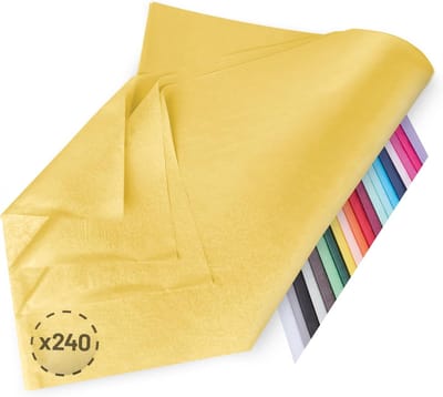 Gekleurd Zijdepapier Assortiment - Transparant Inpakpapier & Knutselmateriaal - 240 Vel (76x50 cm)