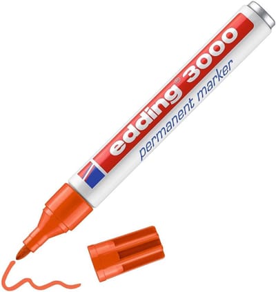 Permanente Stift met Ronde Punt - Oranje - Sneldrogend en Watervast - Voor Diverse Oppervlakken