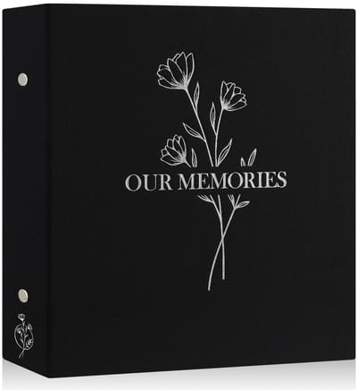 Dailygoods- Fotoalbum 10x15 cm - Geschikt voor 600 foto's - Insteekvakjes - Luxe linnen omslag - Waterdicht en zuurvrij - Stijlvol ontwerp met zilveren print - Fotoboek