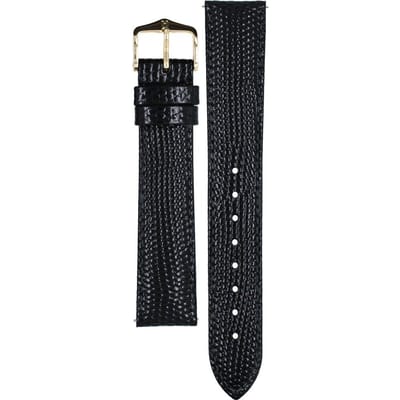 Hirsh Horlogeband -  Rainbow Zwart - Leer - 18mm