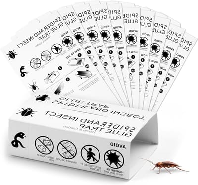 Effectieve Vallen voor Kakerlakken en Insecten, 22 Stuks, Sterke Lijmvallen voor Huis en Binnengebruik, Inclusief Vallen voor Spinnen en Zilvervisjes