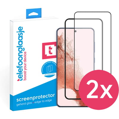 DuoPack: Samsung Galaxy S22 Plus screenprotector gehard glas Case Friendly