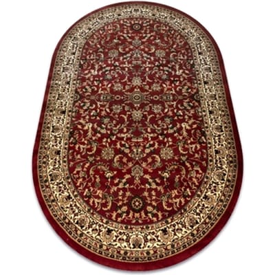Kleden Rugsx Tapijt ROYAL ADR Ovaal patroon 1745 kastanjebrui 150x250 cm