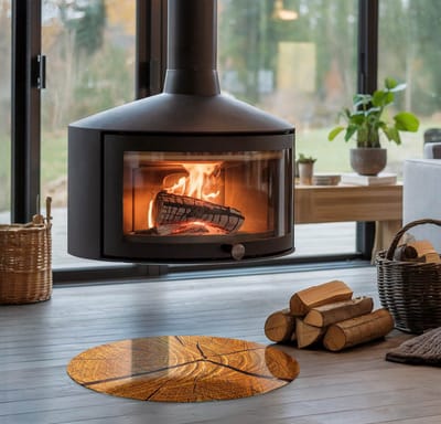 Coloray Vloerplaat Houtkachel - Plaat onder Houtkachel - 50 cm x 50 cm - Kachel Onderplaat - Oranje Vloerplaat Kachel - Verwarmingsaccessoires - Onderplaat Kachel - Houtkachel Vloerplaat - Vloerplaat Voor Kachel