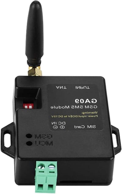 GSM Alarmsysteem - Beveiligingssysteem SMS - Huisbeveiliging - 8 Alarmkanalen - 13.5 x 8 x 3 cm - Zwart