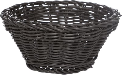 Cosy & Trendy broodmand - zwart - kunststof - rond - D15 x H7 cm