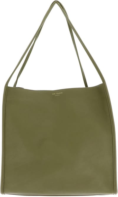 Ruime Schoudertas - Draagtas Dames - Dagelijks Gebruik - Versterkte Bodem - 32 x 13 x 31 cm - Kaki