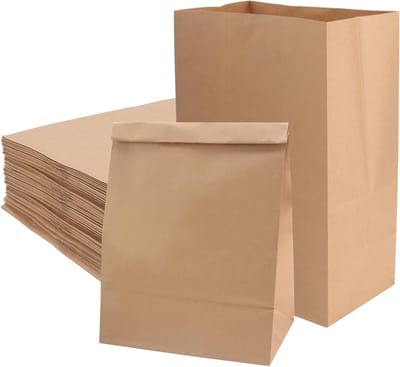 Grote Bruine Papieren Tassen 30 x 20 x 12.5 cm - 100 Stuks voor Voedsel, Lunch en Feestjes, Ideaal voor Verjaardagen en Feestdagen