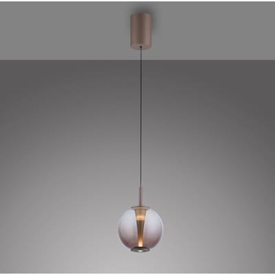 LED hanglamp PURE Infinity, brons/amber, Ø 18 cm, CCT