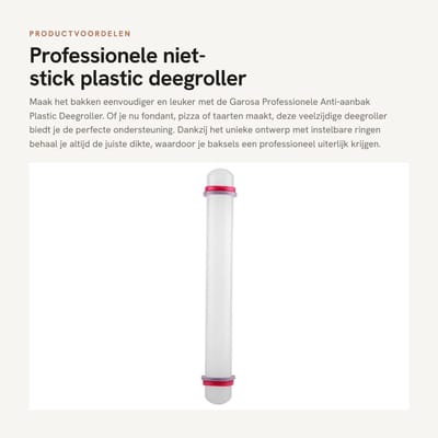 Dailygoods- Deegroller Antikleef - Professionele Deegroller - Verstelbare Geleideringen - Multifunctionele Bakrol - Handig Keukenhulpmiddel - Veilig Materiaal