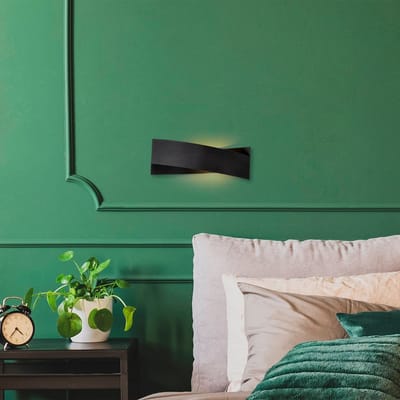Asir - Wandlamp - Zwart - 31 x 11 x 10 cm