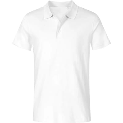 Herenpolo 'Jersey' met korte mouwen White - S