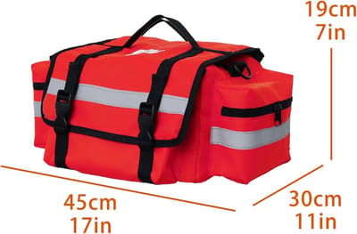 KZQ EHBO-doos, Zakelijke Medische Noodtas met Reflecterende Stroken, Geschikt voor School, Reis, Auto - Waterdichte Rugzak voor EHBO'ers, Brandweer & Reddingsteams (Oranje)