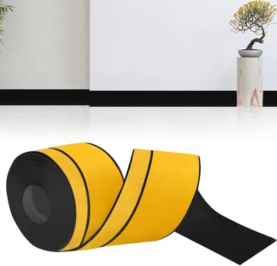 Zelfklevende Plint - PVC Plint Flexibele Plint - Wand en Vloer Afdichten - Sterke Lijm Hechting - 12 meter lang
