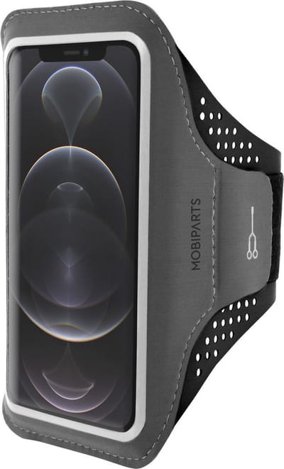 Hardloop Sportarmband geschikt voor Apple iPhone 12 Pro Max - Zwart - Mobiparts
