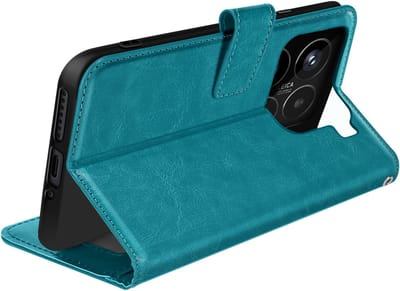 Mayaxess, Hoesje voor Xiaomi 15 Portemonnee met Handkoord, Turquoise