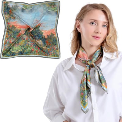 Zijde Sjaals voor Dames 100% Zijde, Multicolor Sjaal voor Elke Gelegenheid, Luxe Accessoire