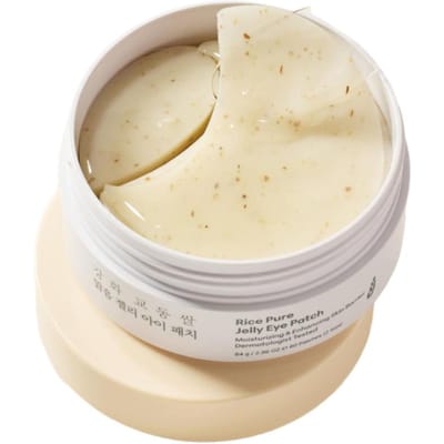 BEDANKT BOER Rijst Pure Essentiële Gelei Oogpleister (60 Vel/84g) - Oogverzorging voor verheldering & hydratatie beige