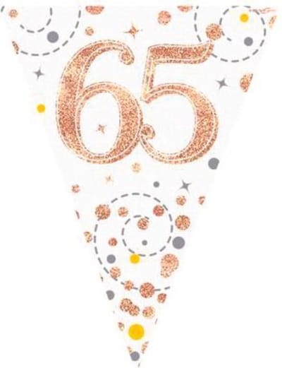 Oaktree - Vlaggenlijn 65 jaar Rose Gold (4 meter)