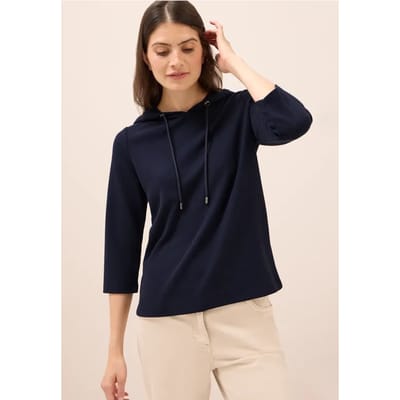 Hoodie Shirt met geribde structuur