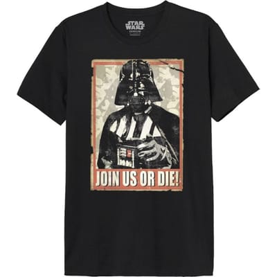 Star Wars - Disney T-shirt - Darth Vader - Join Us Or Die! - M tot XXL - voor Mannen - zwart