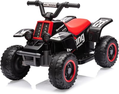 Danky Quad - Elektrisch Kinderquad 6V - Zwart - LED & Muziek - 1.8 km/u - Startknop - Vanaf 3j