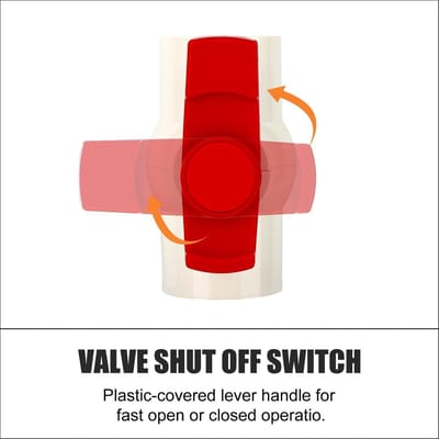 2 stuks 32 mm PVC-kogelkraan afsluitklep voor zwembad en leidingen