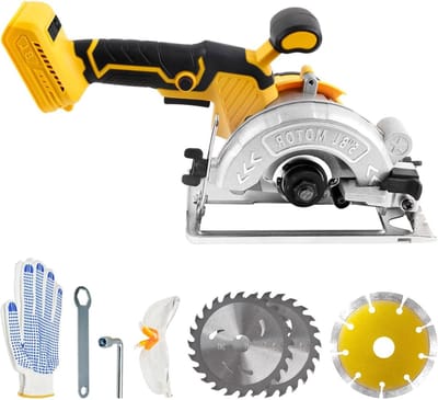 Accu Cirkelzaag - Mini Zaag - Hout Bewerken - Borstelloze Motor - 125 mm Zaagblad - Zwart