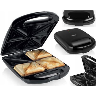 Princess Sandwichmaker XL - Broodrooster voor 4 Sandwiches - 25 x 22 cm - Zwart