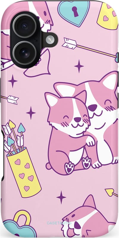 Casetastic hoesje geschikt voor Apple iPhone 17 - MagSafe - Dubbellaagse bescherming - Cupi Cori - Fashion Case - Lichtroze Lila Wit