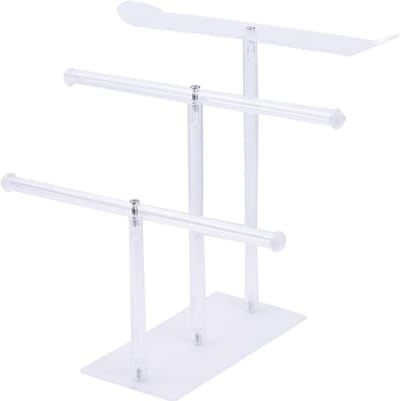 Acryl haarbandhouder organizer 3 verdiepingen transparant voor haaraccessoires