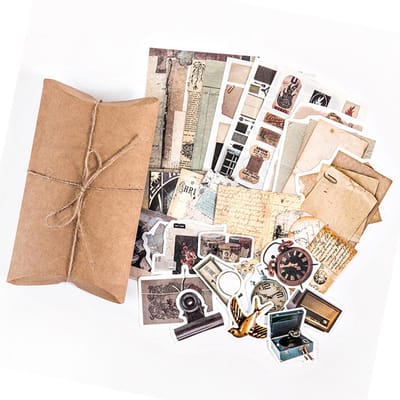 Retro Scrapbook Stickers Decoratieve Vintage Scrapbooking Stickers voor Journaling Fotoalbum 30